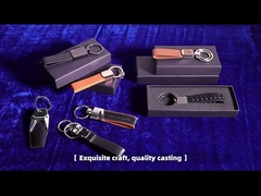 Παράδοση αυτοκινήτου Παράδοση Custom Metal Pu Leather Keychain Car Keychain Business Key Ring